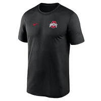 Men's Nike Ohio State Buckeyes 2025 Sideline Small Logo Legend Performance T-Shirt