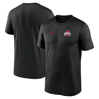 Men's Nike Ohio State Buckeyes 2025 Sideline Small Logo Legend Performance T-Shirt