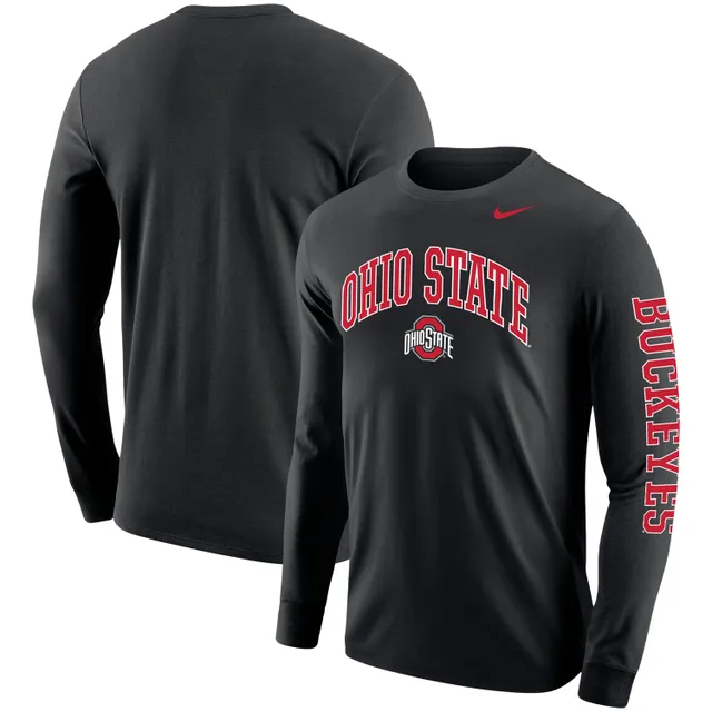 Nike Men's Ohio State Buckeyes Black Cotton Varsity Game Long Sleeve  T-Shirt