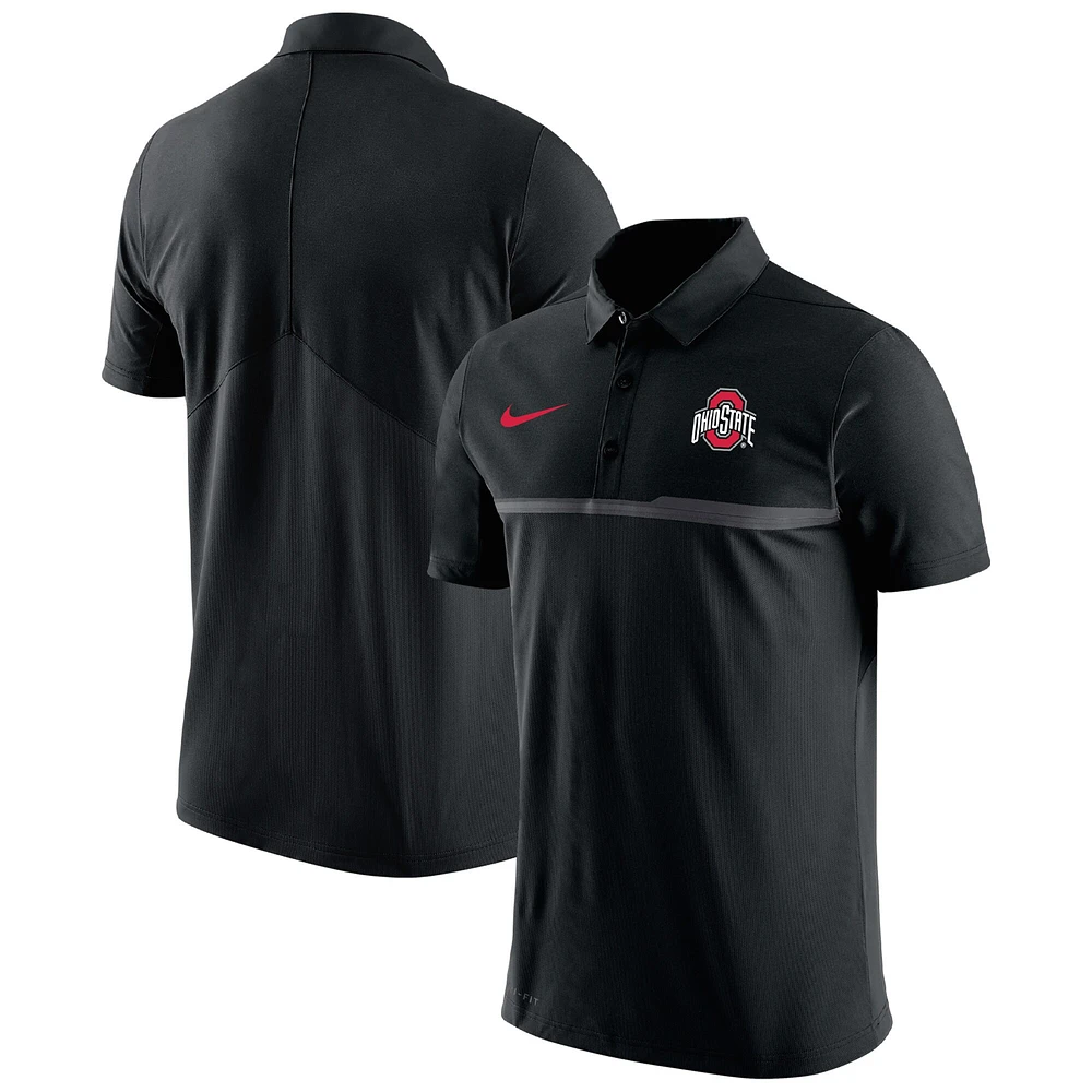 Polo performance Nike Ohio State Buckeyes pour homme Noir