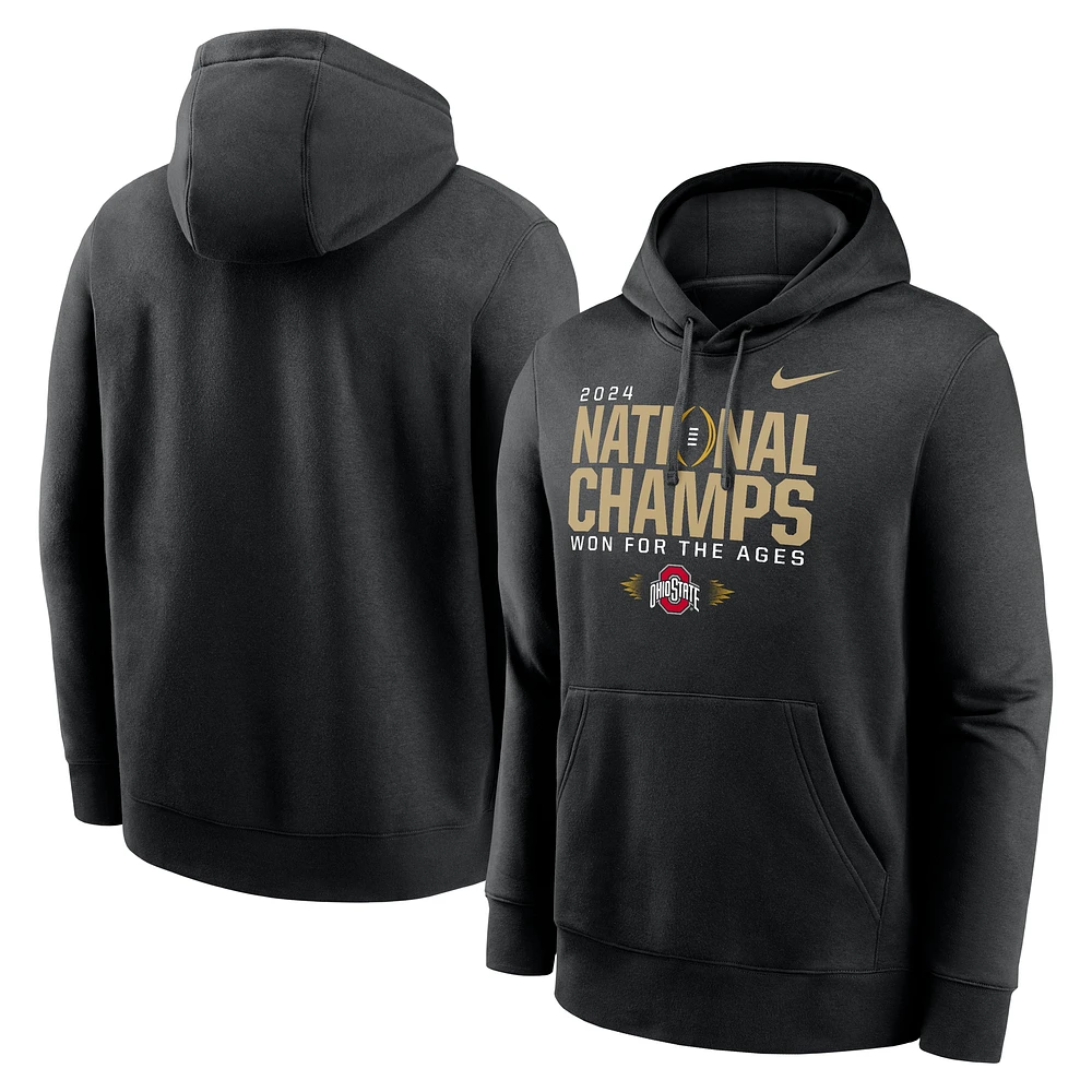 Men's Nike Black Ohio State Buckeyes College Football Playoff 2024 National Champions Locker Room Pullover Hoodie