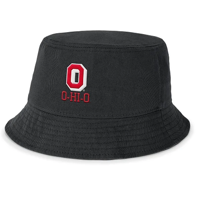 Chapeau bob Ohio State Buckeyes Legacy Apex Nike noir pour homme