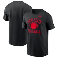 T-shirt Nike noir Ohio State Buckeyes Legacy Football Icon pour homme