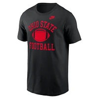 T-shirt Nike noir Ohio State Buckeyes Legacy Football Icon pour homme