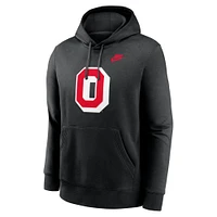 Sweat à capuche en polaire Nike Ohio State Buckeyes Legacy Logo Club pour homme, noir