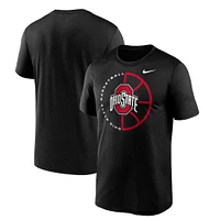 T-shirt de performance Nike Ohio State Buckeyes Legend Basketball Icon pour homme, noir