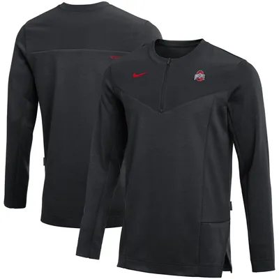 Ohio State Buckeyes Nike Logo Performance Quarter-Zip Jacket - Black