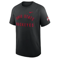 Men's Nike Black Ohio State Buckeyes Ready Raglan Premium Performance T-Shirt