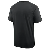 Men's Nike Black Ohio State Buckeyes Ready Raglan Premium Performance T-Shirt