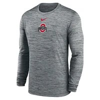T-shirt Nike à manches longues Performance Anthracite Ohio State Buckeyes 2025 pour homme