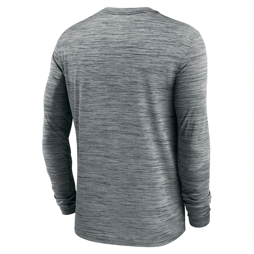 T-shirt Nike à manches longues Performance Anthracite Ohio State Buckeyes 2025 pour homme