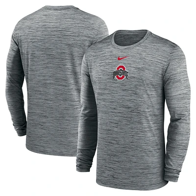 T-shirt Nike à manches longues Performance Anthracite Ohio State Buckeyes 2025 pour homme
