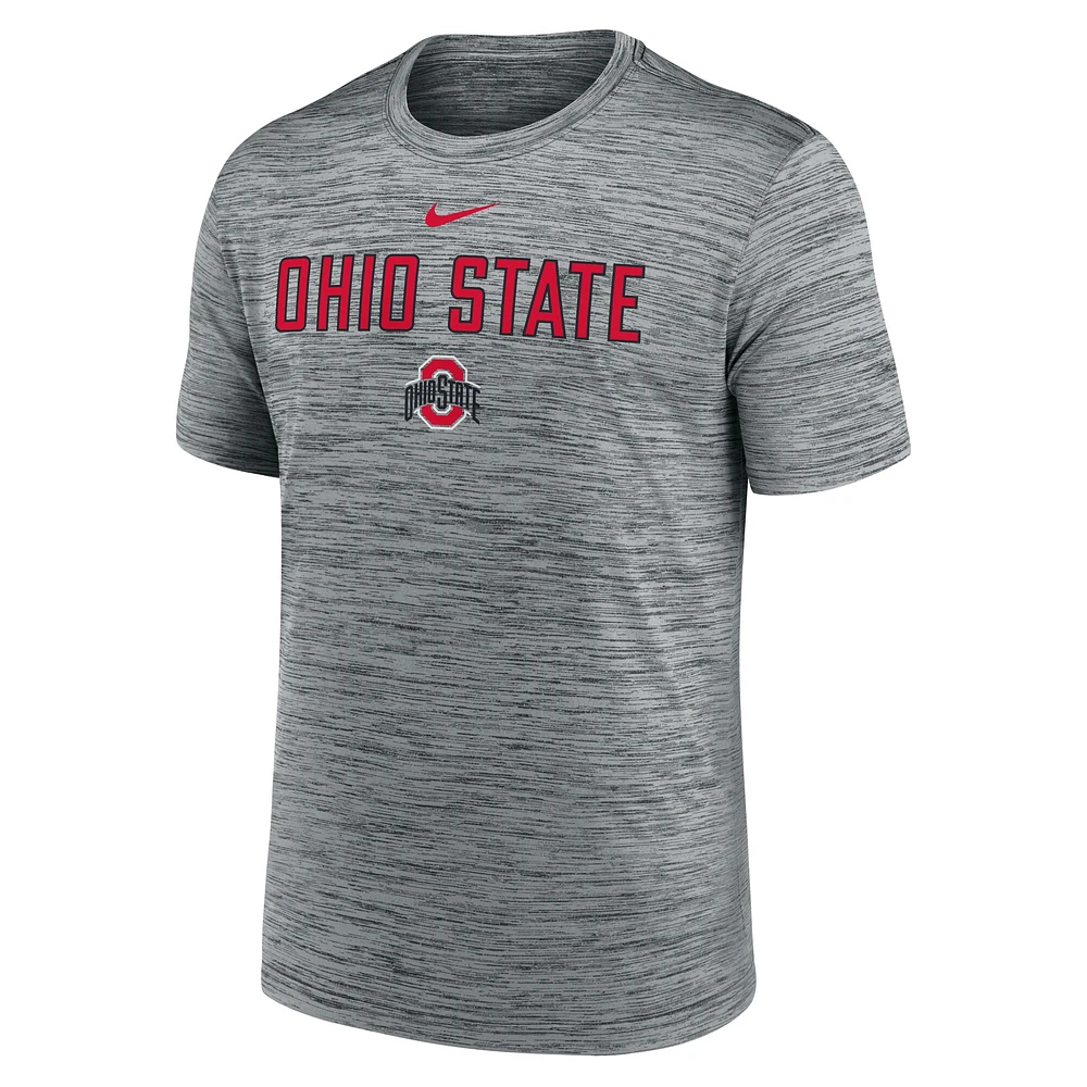 T-shirt Nike Performance Anthracite Ohio State Buckeyes 2025 pour homme