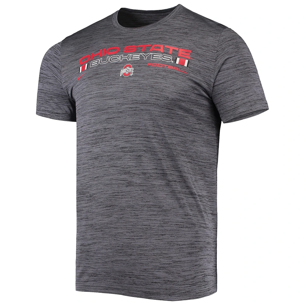 Men's Nike Charcoal Ohio State Buckeyes Velocity Legend Performance T-Shirt