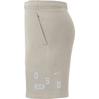 Men's Nike Cream Ohio State Buckeyes Fleece Shorts