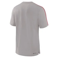 T-shirt Nike gris Ohio State Buckeyes 2024 Sideline Player Performance Tri-Blend pour homme