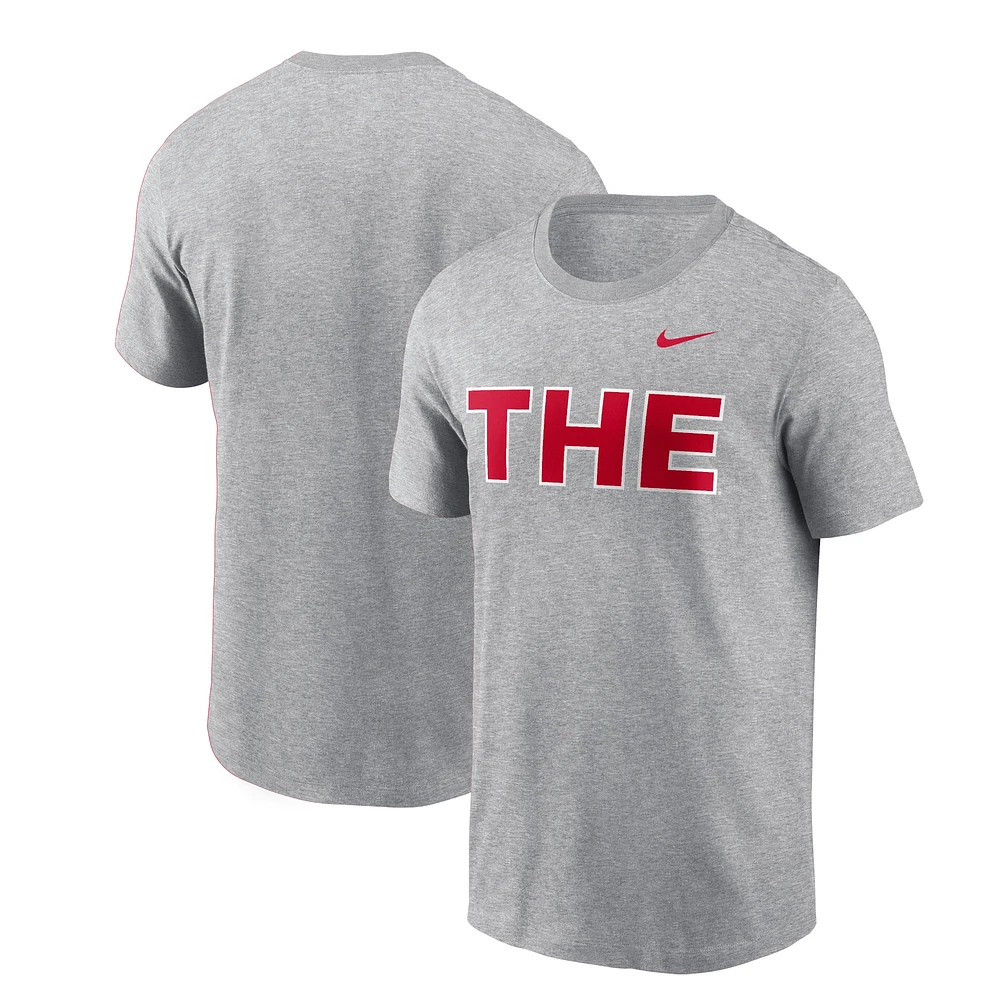 T-shirt Nike gris Ohio State Buckeyes THE pour homme