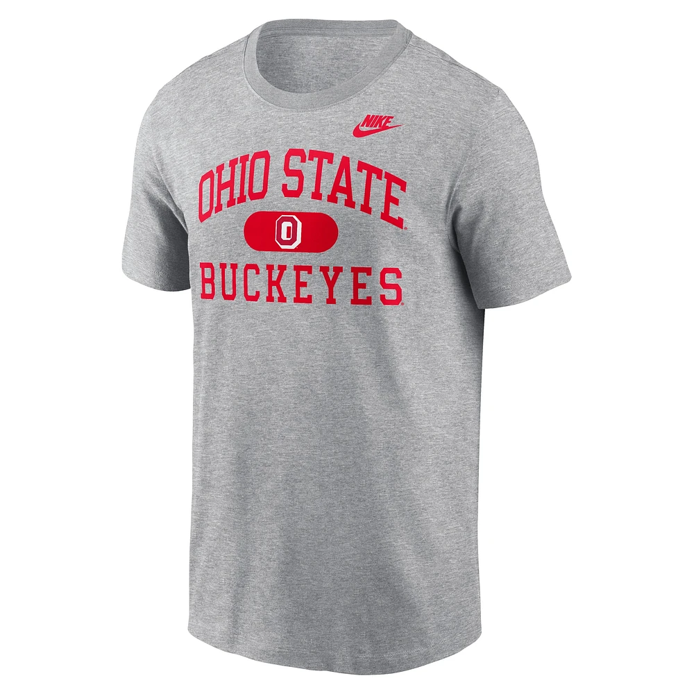 Men's Nike Heather Gray Ohio State Buckeyes Legacy Alma Mater T-Shirt