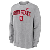 Men's Nike Heather Gray Ohio State Buckeyes Legacy Classic Pullover Sweatshirt