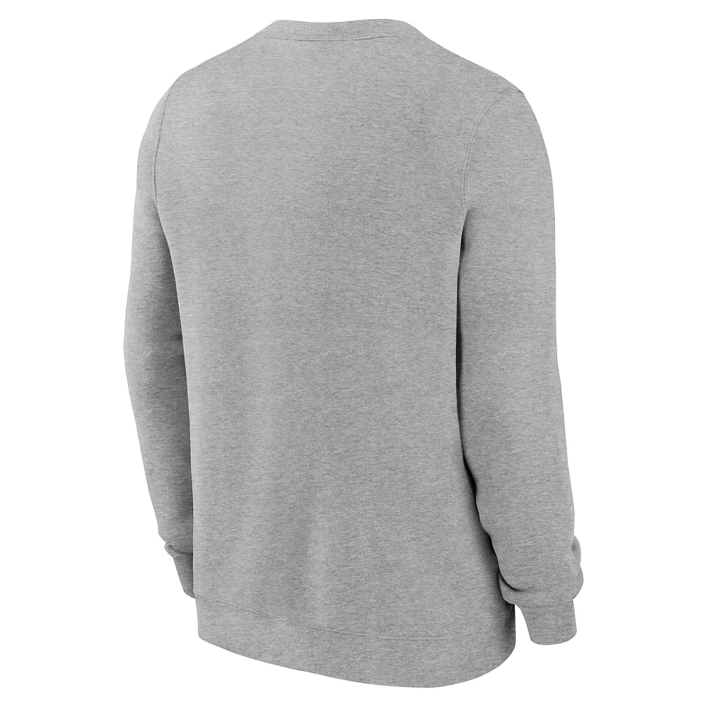 Men's Nike Heather Gray Ohio State Buckeyes Legacy Classic Pullover Sweatshirt