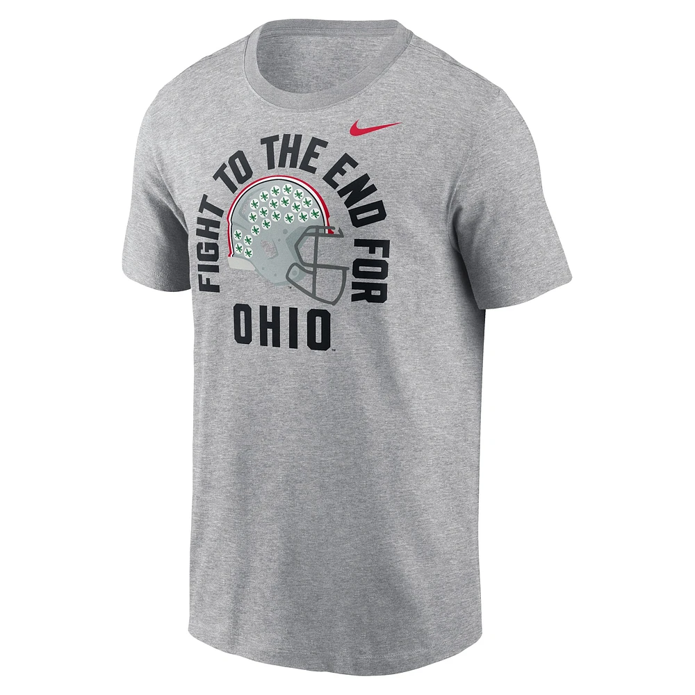 Men's Nike Heather Gray Ohio State Buckeyes Local Song T-Shirt