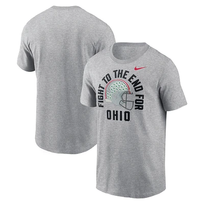 Men's Nike Heather Gray Ohio State Buckeyes Local Song T-Shirt
