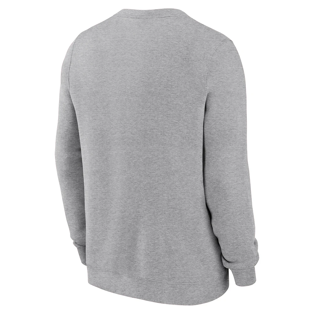 Sweat-shirt en molleton Nike Heather Grey Ohio State Buckeyes Old English pour homme