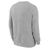 Men's Nike Heather Gray Ohio State Buckeyes Primetime Primary Stack Pullover Sweatshirt