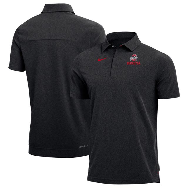 Polo Performance Coach Ohio State Buckeyes 2022 Nike Noir chiné pour Homme