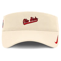 Men's Nike Natural Ohio State Buckeyes Primetime Ace Adjustable Visor