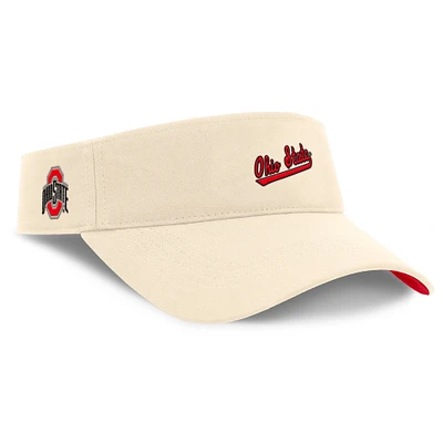 Men's Nike Natural Ohio State Buckeyes Primetime Ace Adjustable Visor