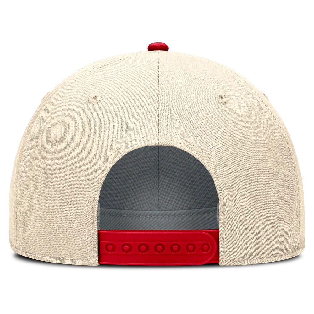 Men's Nike Natural Ohio State Buckeyes Primetime Rise Adjustable Hat