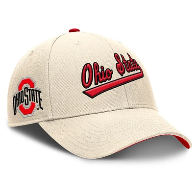 Men's Nike Natural Ohio State Buckeyes Primetime Rise Adjustable Hat