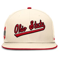 Casquette ajustée Nike Natural Ohio State Buckeyes Primetime True Performance pour homme