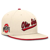 Casquette ajustée Nike Natural Ohio State Buckeyes Primetime True Performance pour homme
