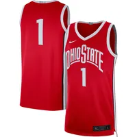 Maillot de basket-ball Nike #1 Scarlet Ohio State Buckeyes Limited pour homme