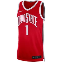 Men's Nike #1 Scarlet Ohio State Buckeyes Limited Basketball Jersey