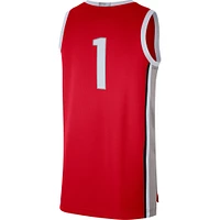 Men's Nike #1 Scarlet Ohio State Buckeyes Limited Basketball Jersey