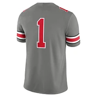 Men's Nike #1 Steel Ohio State Buckeyes Alternate Game Jersey