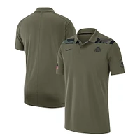 Polo de performance Nike Olive State Buckeyes 2023 Sideline Coaches Military Pack pour homme