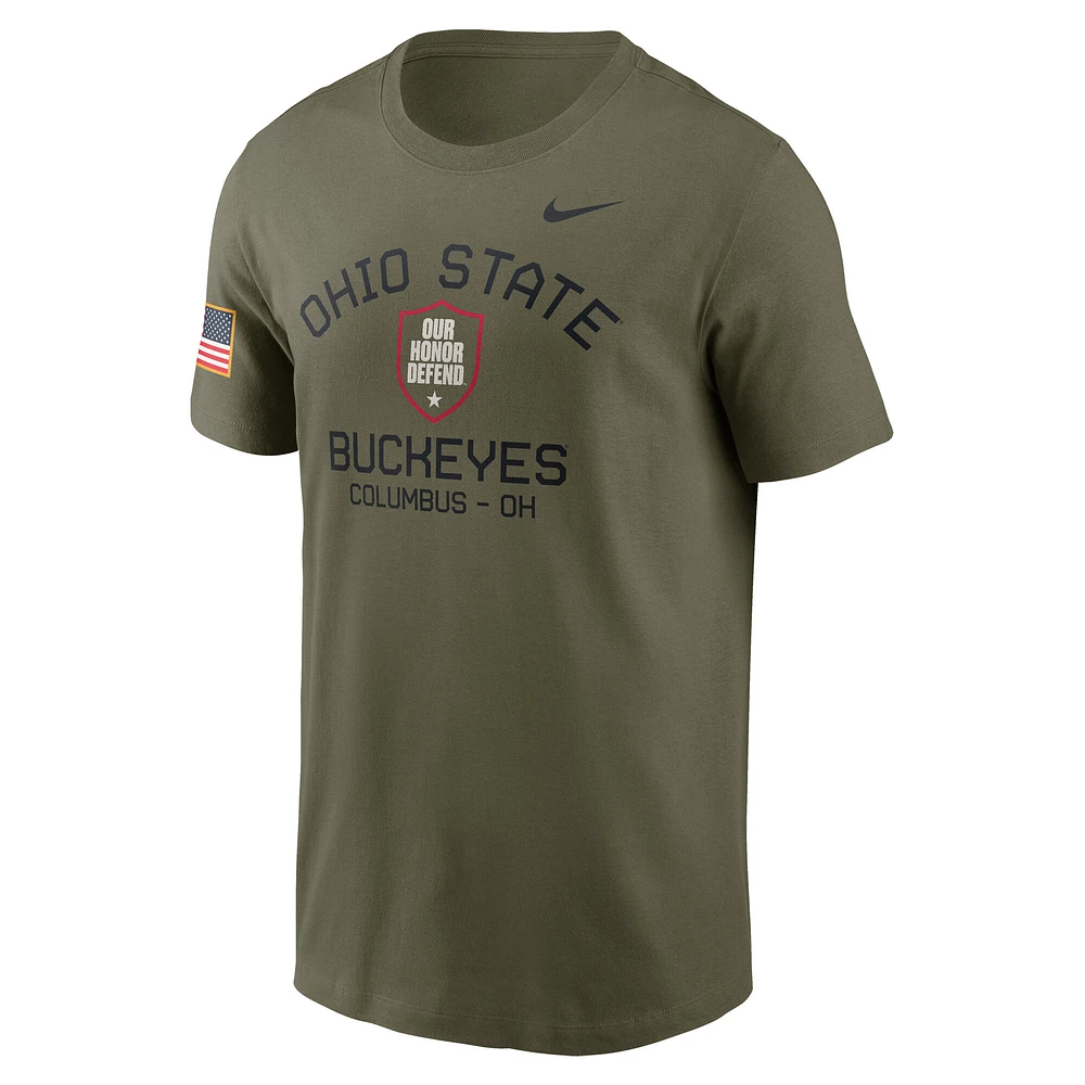 Men's Nike Olive Ohio State Buckeyes 2024 Military Appreciation Performance T-Shirt