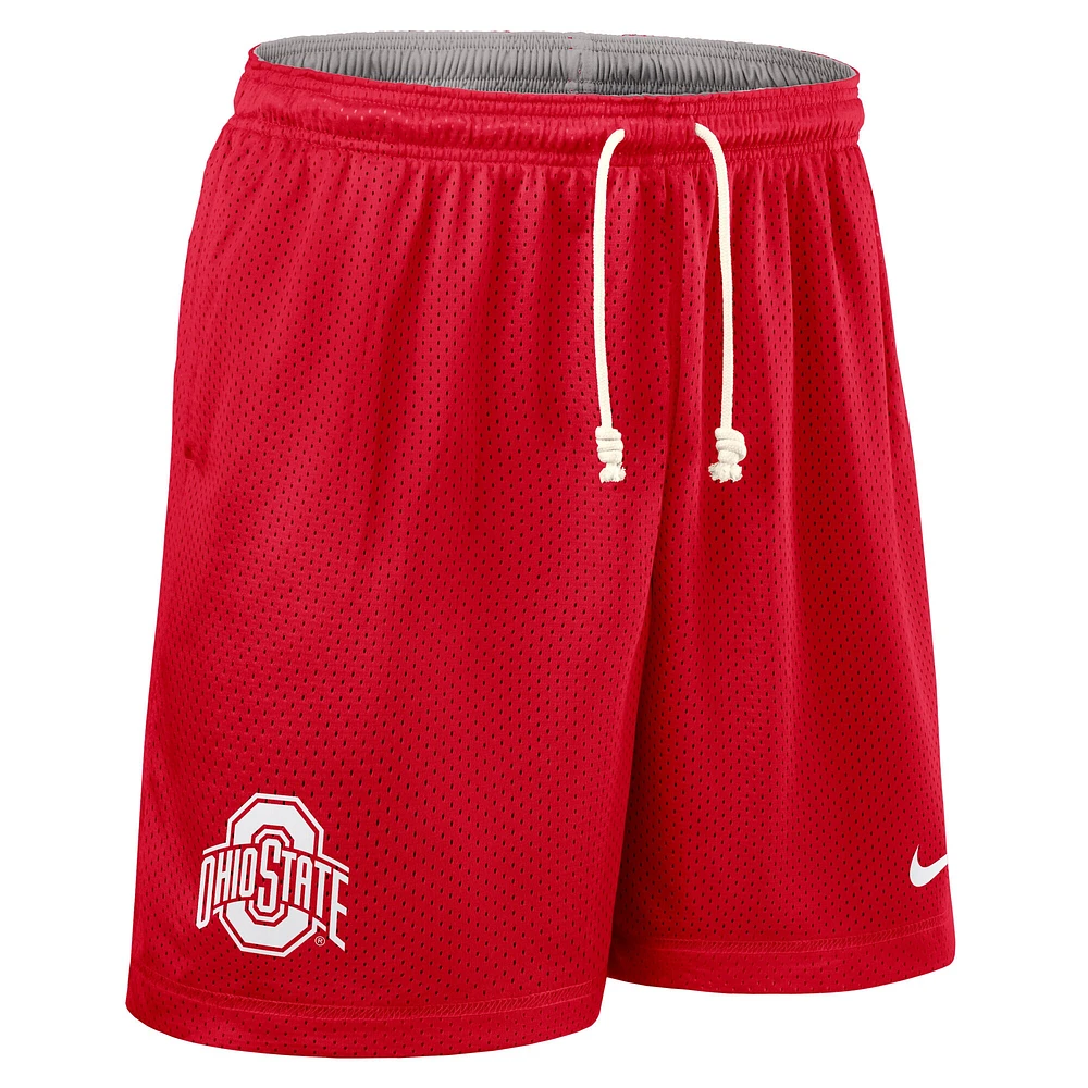 Men's Nike Scarlet/Gray Ohio State Buckeyes 2025 Sideline Reversible Performance Shorts