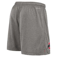 Short réversible Nike pour homme Ohio State Buckeyes Scarlet/Heather Grey