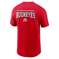 T-shirt Nike Scarlet Ohio State Buckeyes 2-Hit pour homme