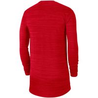 Men's Nike Scarlet Ohio State Buckeyes 2021 Sideline Velocity Performance Long Sleeve T-Shirt