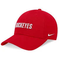 Casquette réglable Nike Scarlet Ohio State Buckeyes 2024 On-Field Club pour homme