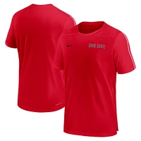 Haut de performance Nike Scarlet Ohio State Buckeyes 2024 Sideline Coach pour homme