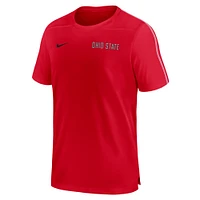 Men's Nike Scarlet Ohio State Buckeyes 2024 Sideline Coach Performance Top