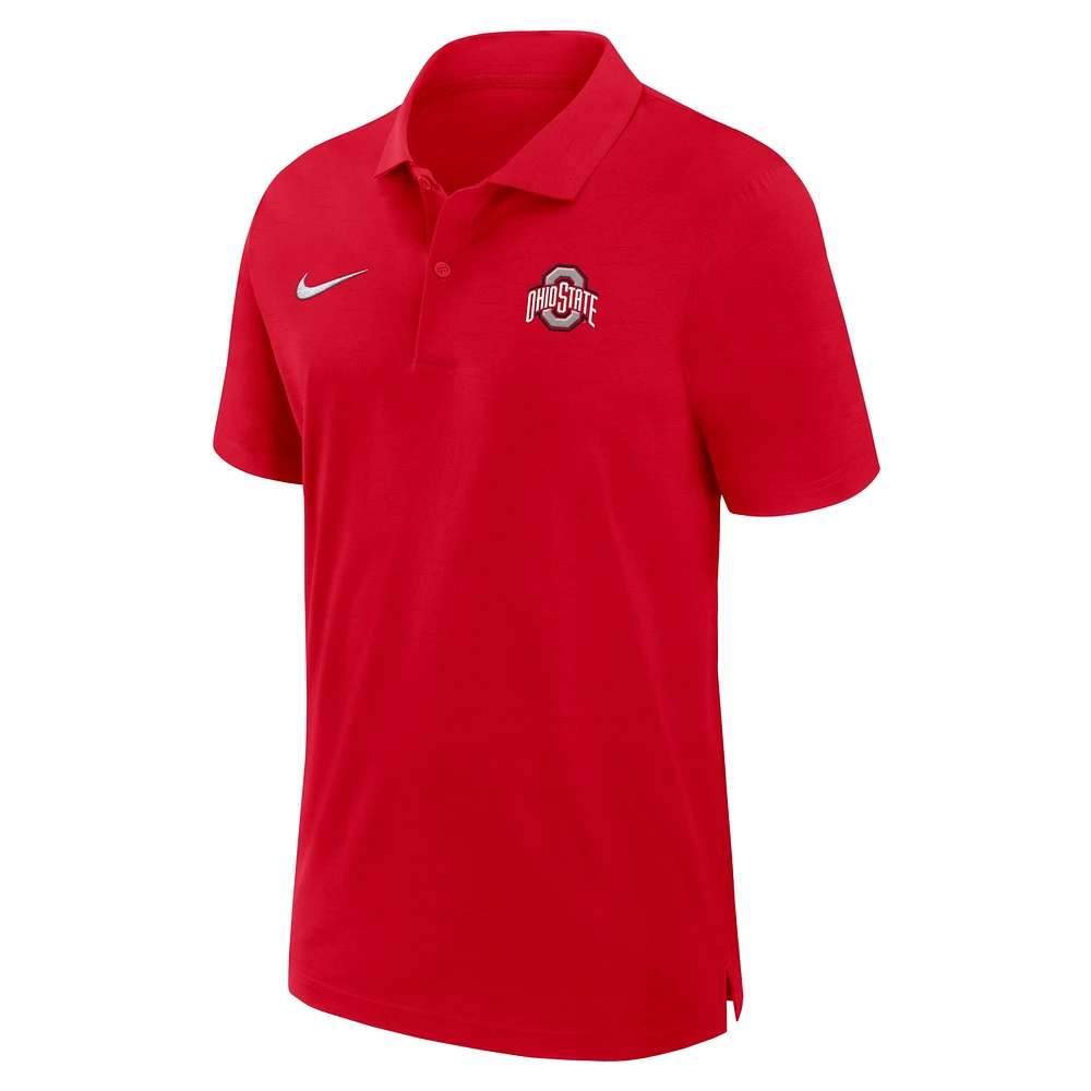 Men's Nike Scarlet Ohio State Buckeyes 2024 Sideline Woven Performance Polo