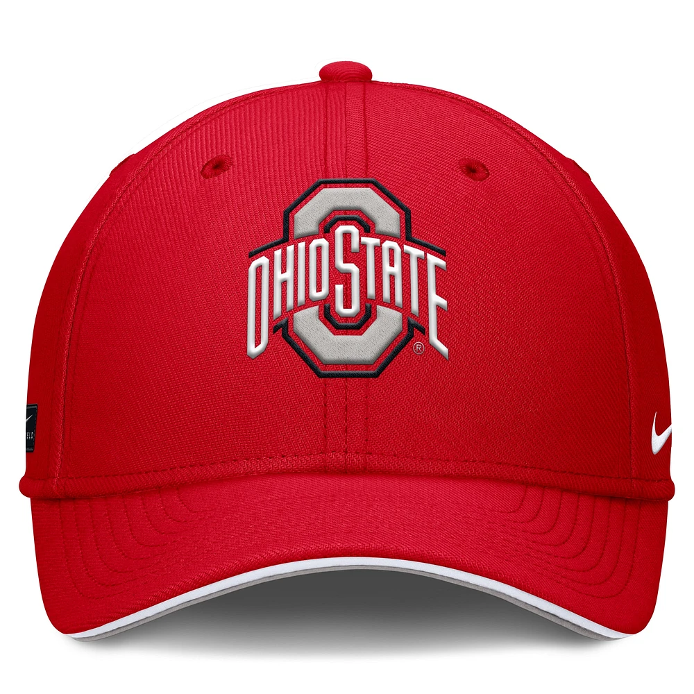 V110793 OSU NCAA FB Nike 2025 Dugout Entraîneurs Dri-Fit Rise Swoosh Flex HATMENFLX NC03-65N-OH-190 #13